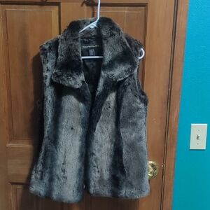 Kristen Blake Dark Brown Faux Fur Vest